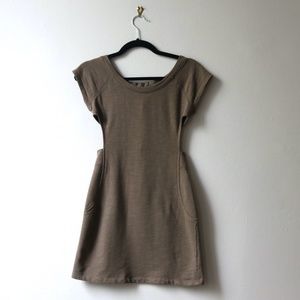 French Connection Earth-Tone Cut Out Tunic Dress